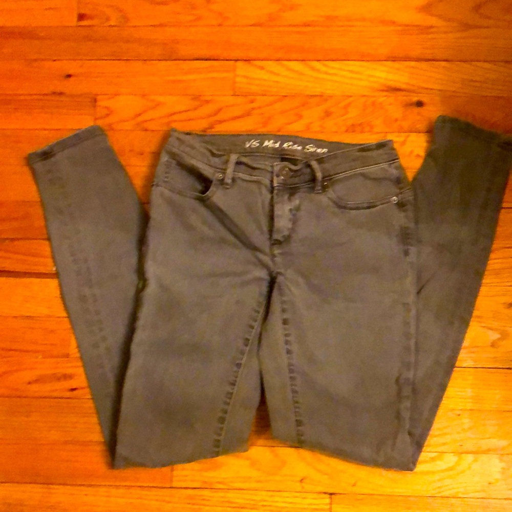 Vs Mid Rise Siren SIZE 0 Grey Skinny JEANS 4 pockets Excellent condition